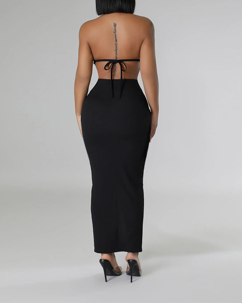 Waist Sleeveless Dress Suit