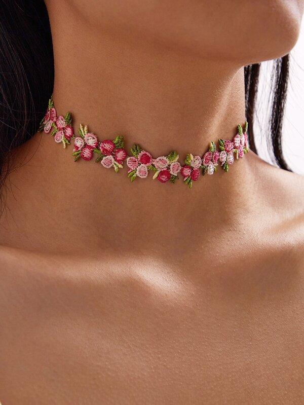 Lace Flower Choker for Women