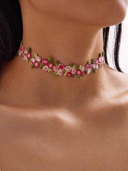 Lace Flower Choker for Women