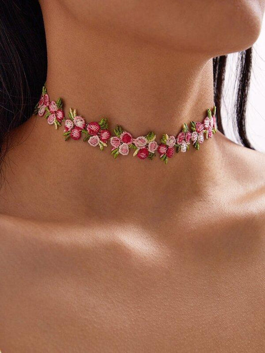 Lace Flower Choker for Women