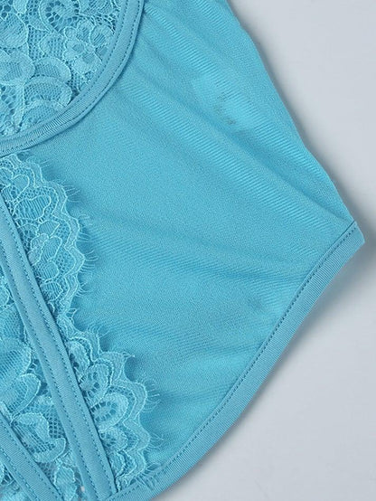Lace Mesh Embroidery Corset Top