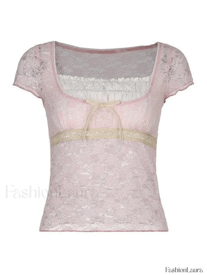 Lace Patchwork Crop Blouse