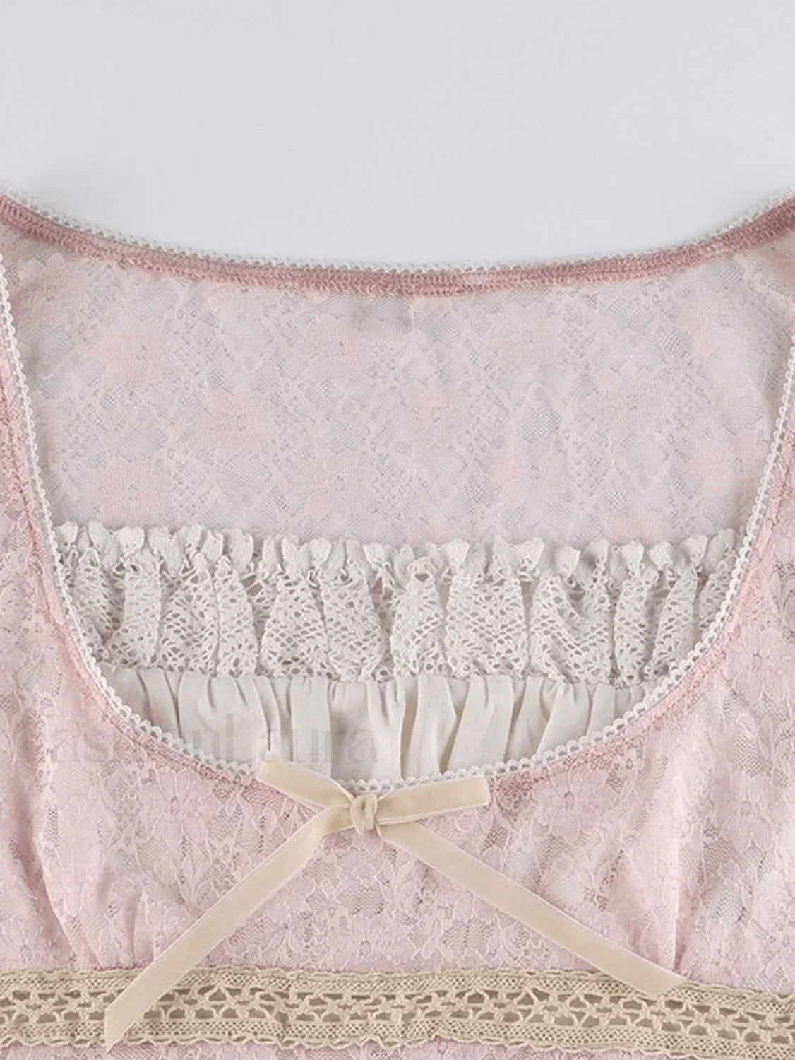 Lace Patchwork Crop Blouse