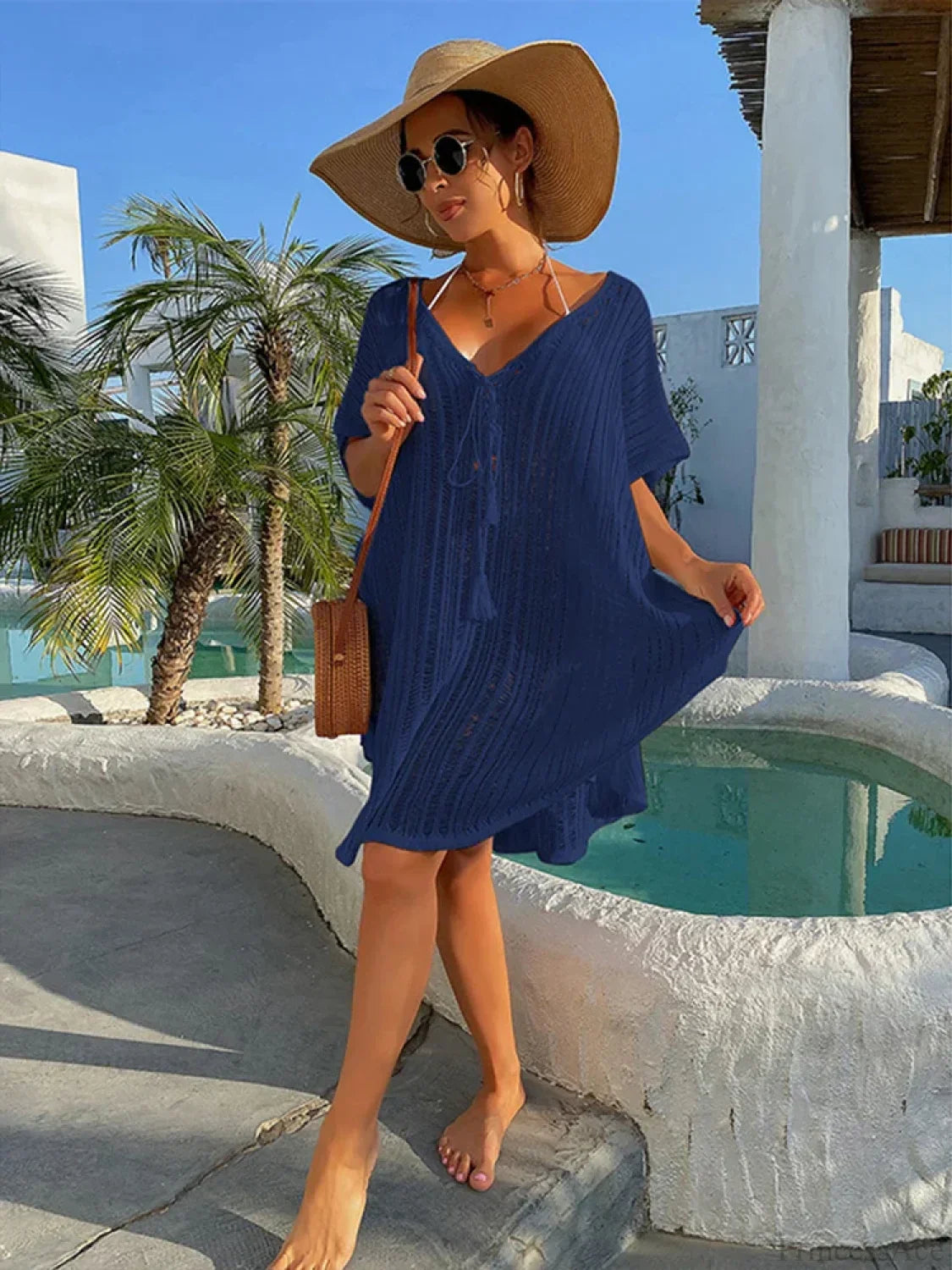 Lace Up Bikini Cover Up