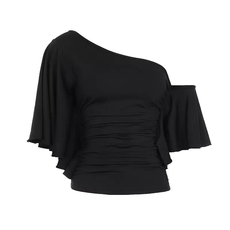 Aaliyah One Shoulder Ruched Top
