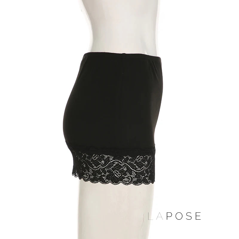 Adalae Bodycon Lace Mini Skirt