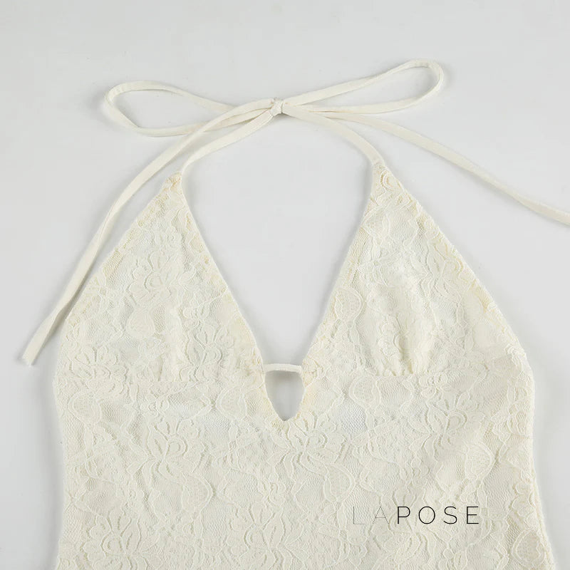 Adaley Lace Tiered Mini Dress
