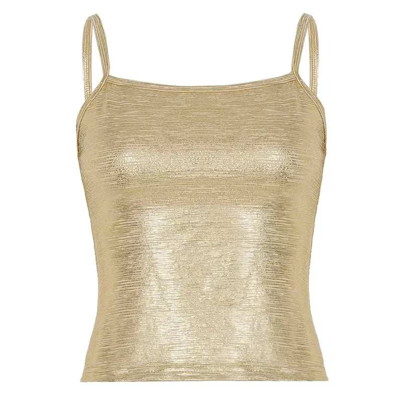 Adore Metallic Shimmer Gold Camisole