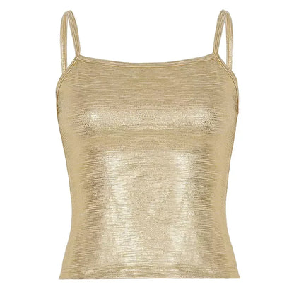 Adore Metallic Shimmer Gold Camisole