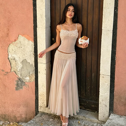 Ailin Ruffle Cami Maxi Skirt Set