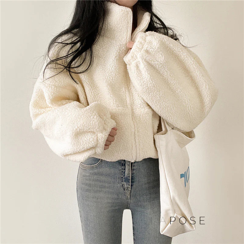Akilah Cozy Stand Collar Cardigan
