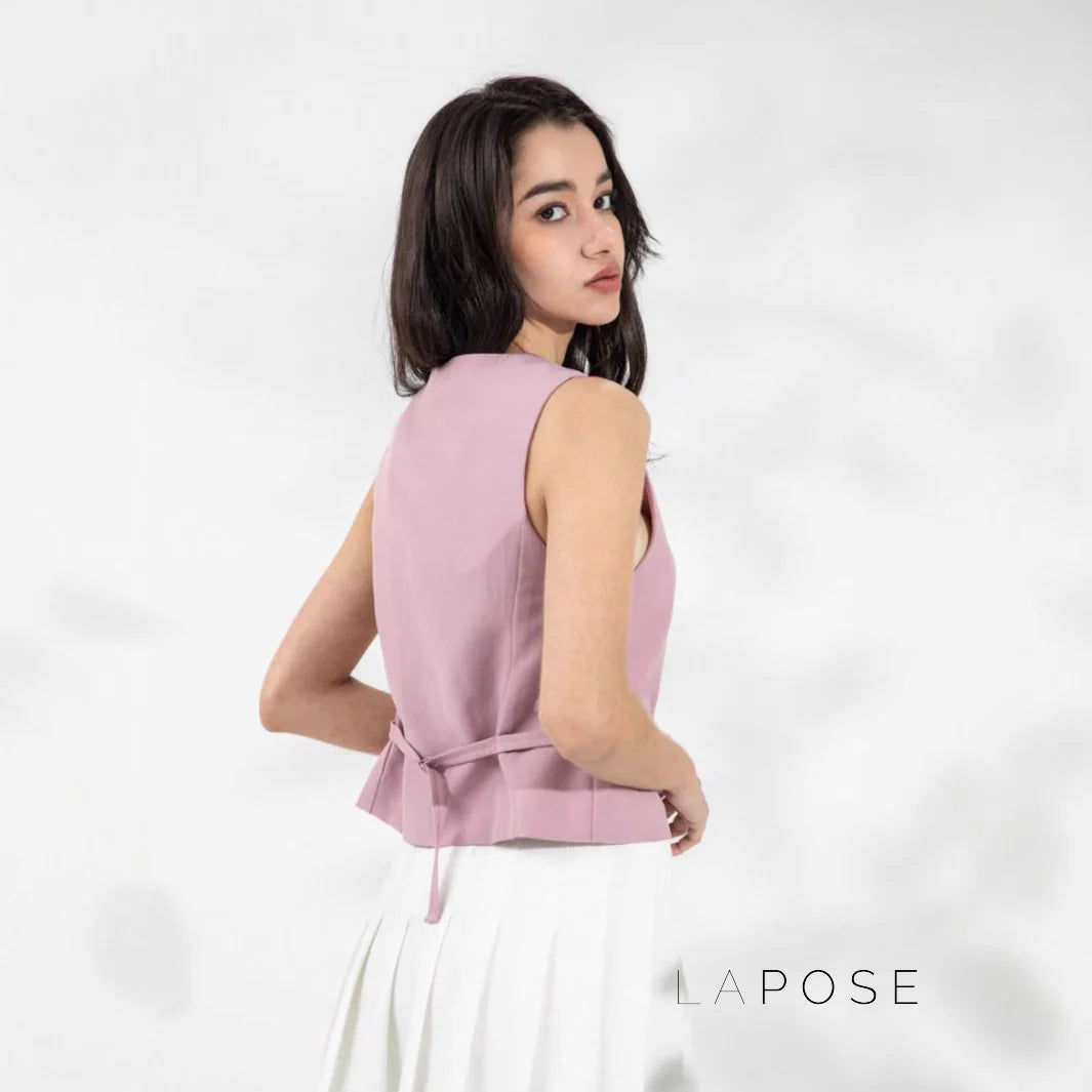 Alaa Button-Up Crop Vest