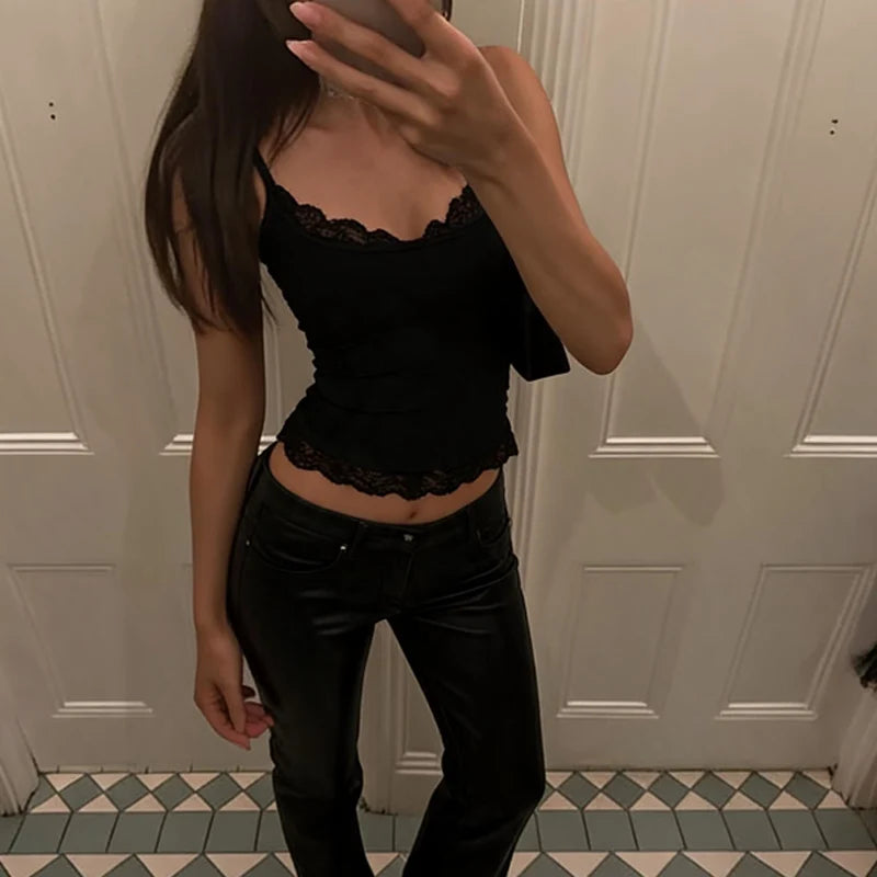 Alayah Lace Trim Camisole Top