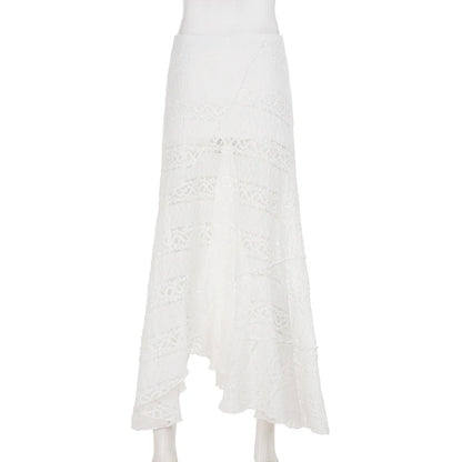 Alianny Eyelet Lace Midi Skirt