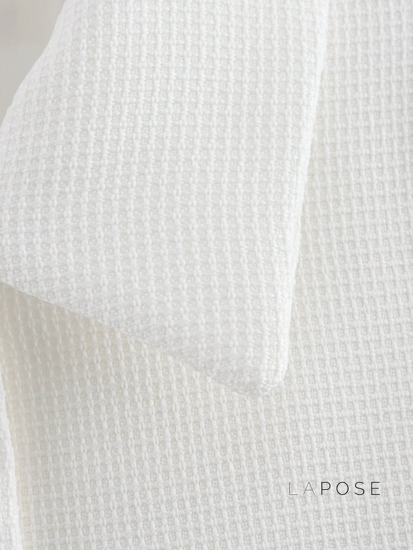 Alicia Textured Buttoned White Jacket