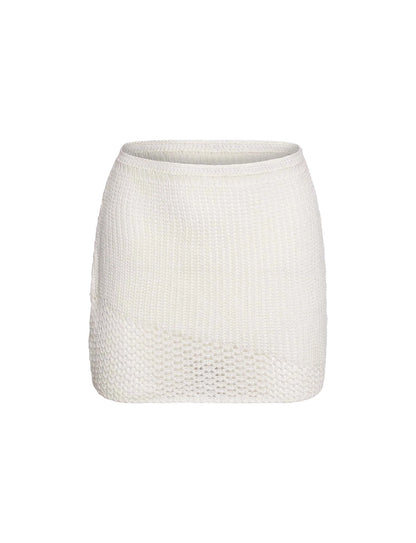 Alyssia Crochet Mini Skirt