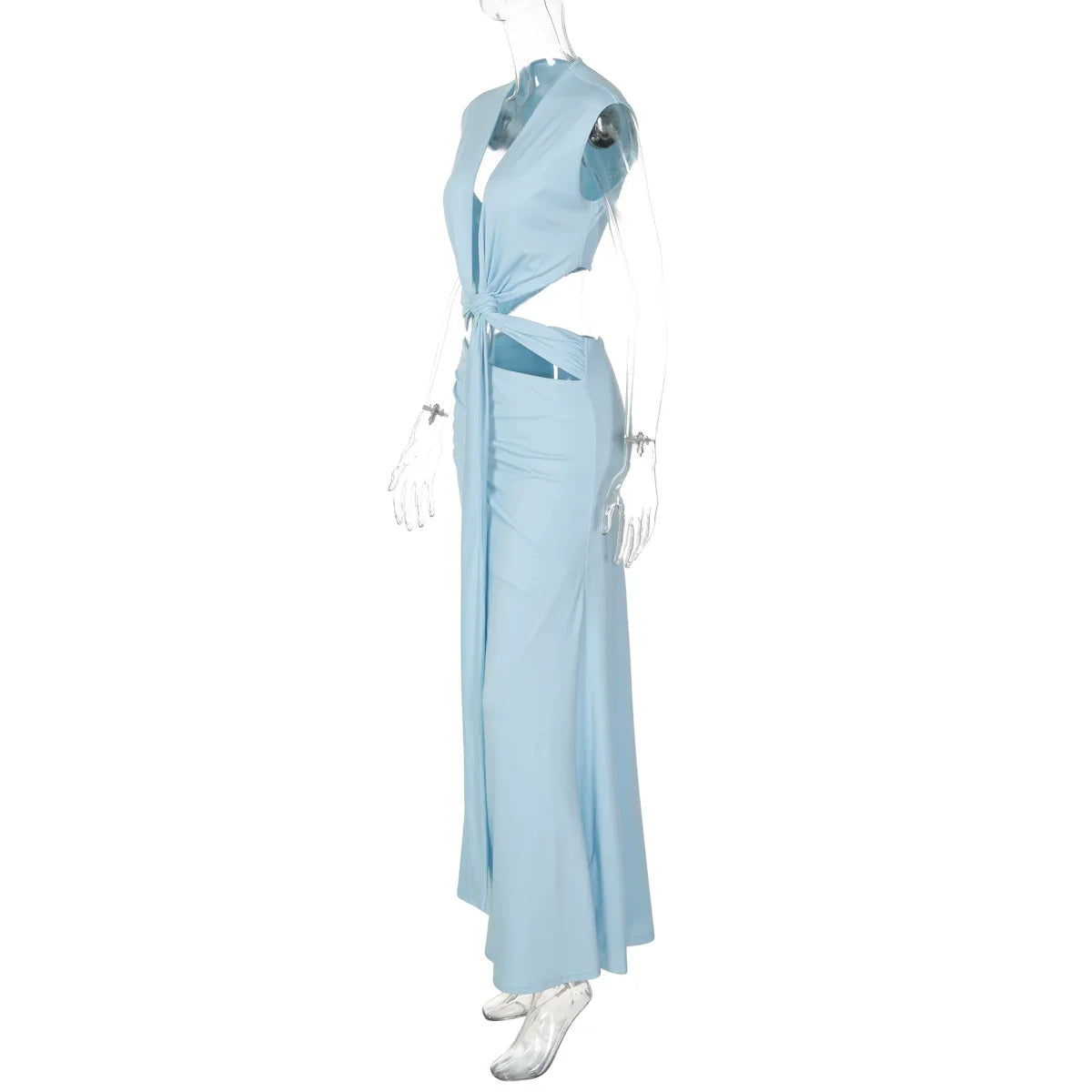 Amiya Knot Cut-Out Maxi Dress