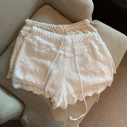 Amya Lace Knit Wide-Leg Pants