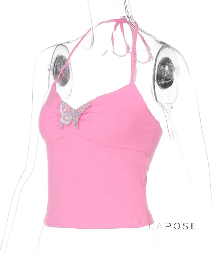 Anabia Butterfly Halter Top