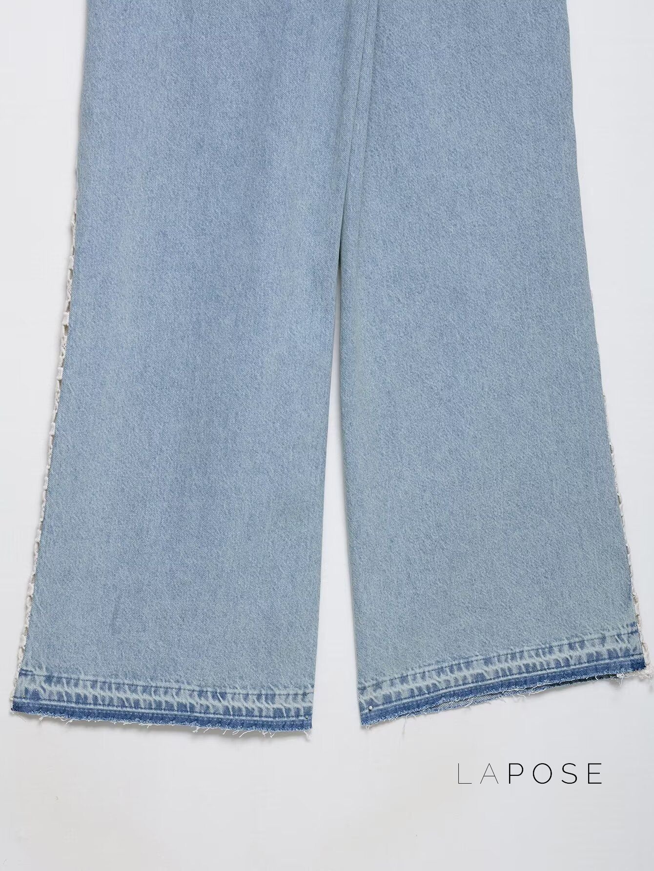 Anaisha Crochet Patch Wide-Leg Jeans