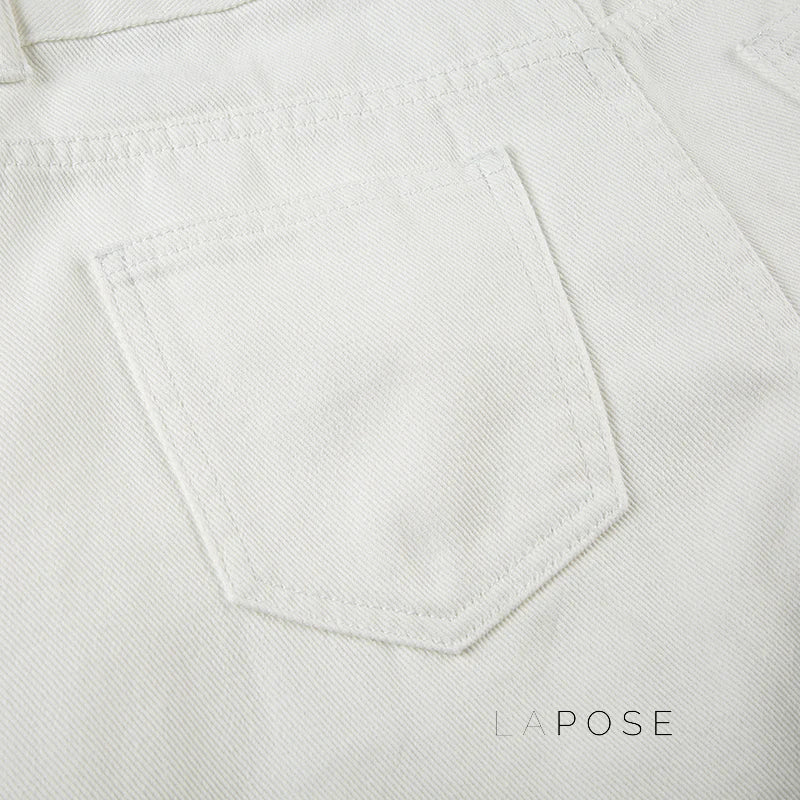 Andria White Straight-Leg Jeans