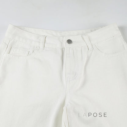 Andria White Straight-Leg Jeans