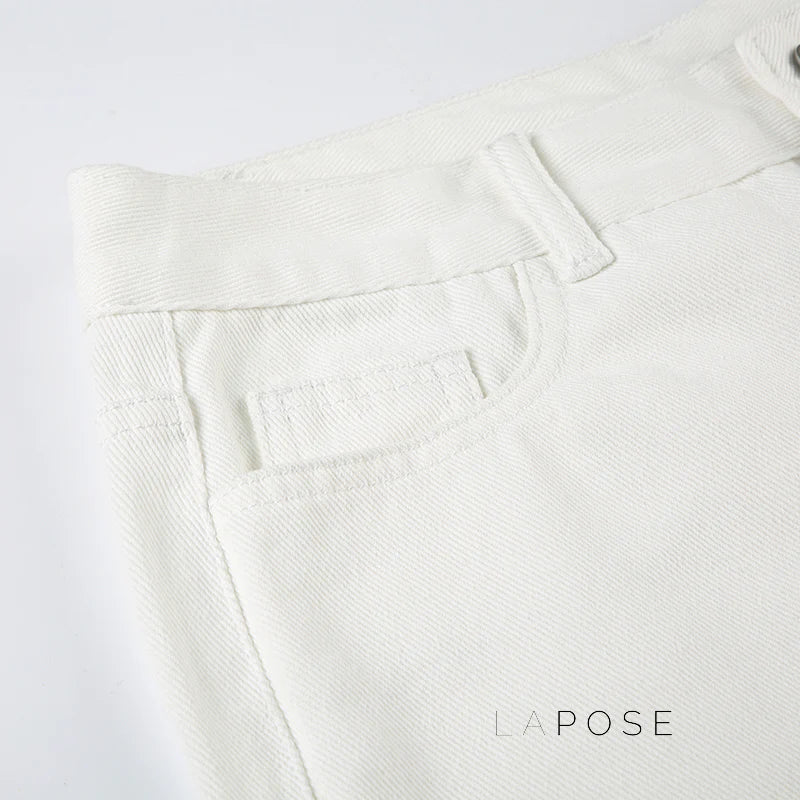 Andria White Straight-Leg Jeans