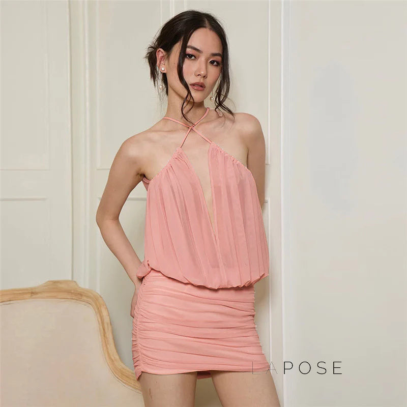 Annamae Halter Mini Dress