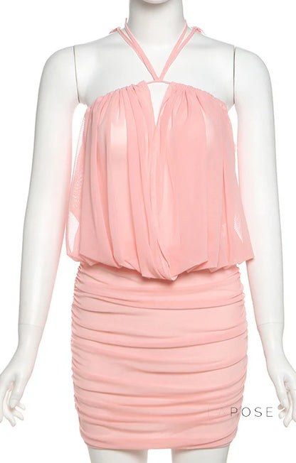 Annamae Halter Mini Dress