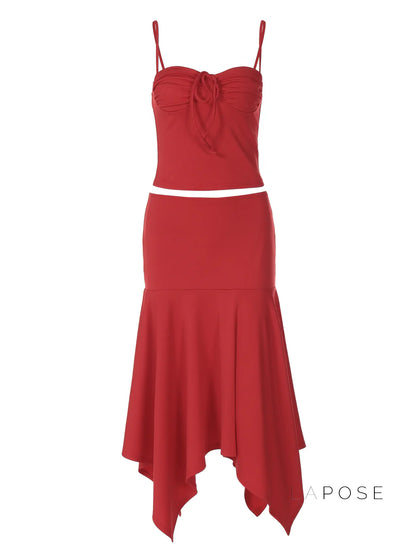 Aria One-Shoulder Skirt Set