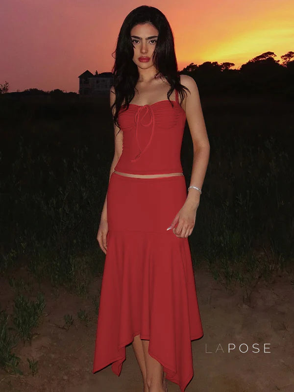Aria One-Shoulder Skirt Set