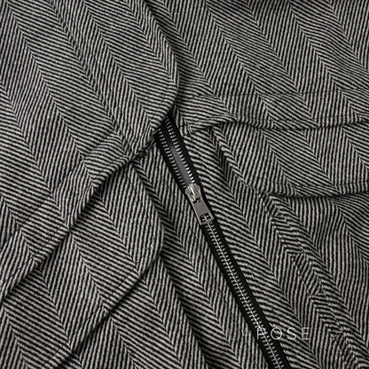 Arin Herringbone Wool Blend Jacket