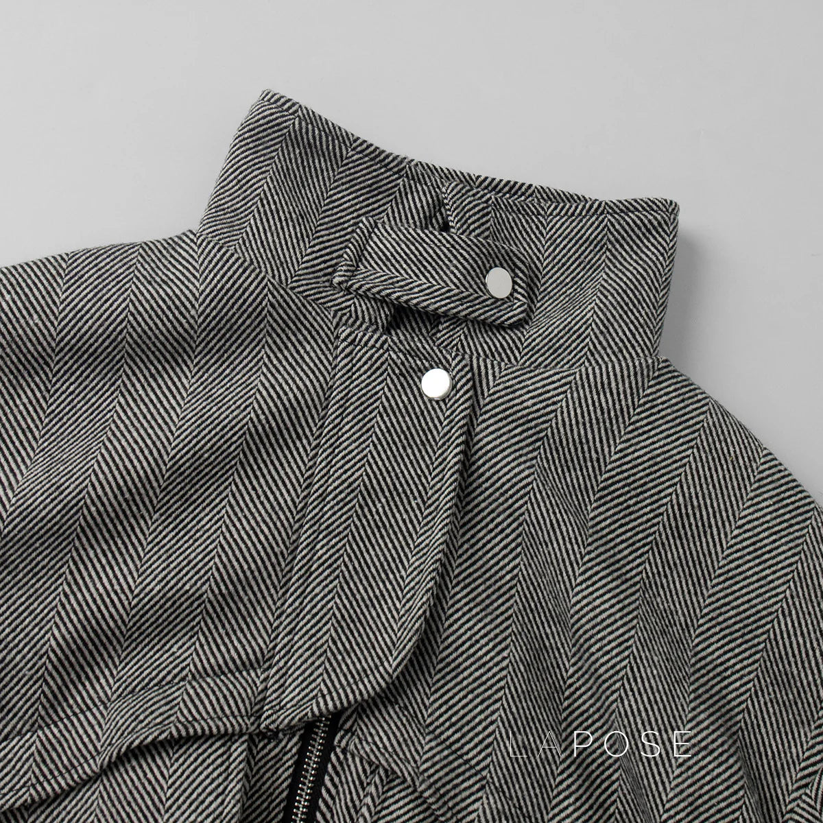 Arin Herringbone Wool Blend Jacket