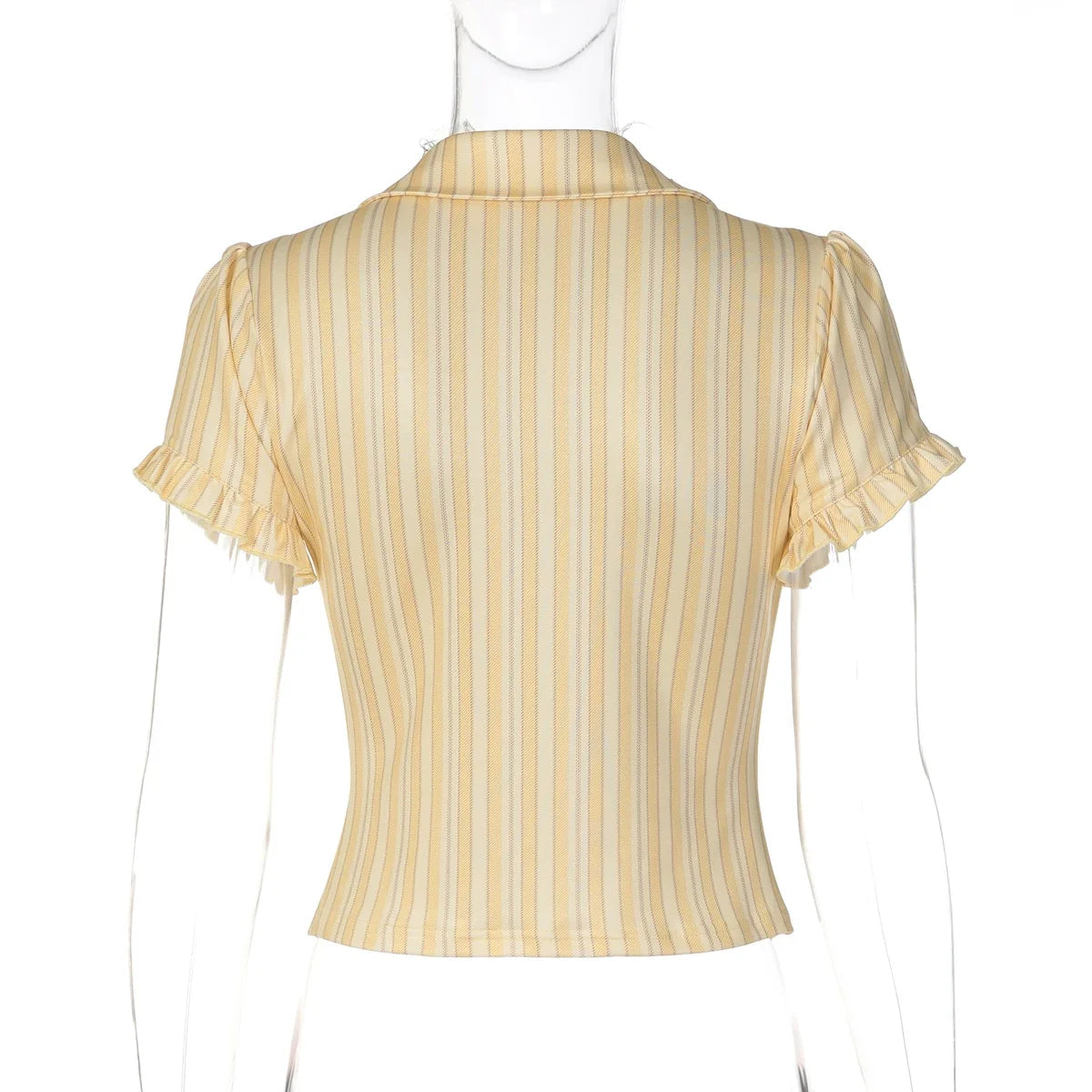 Ariya Striped V-Neck Slim Top