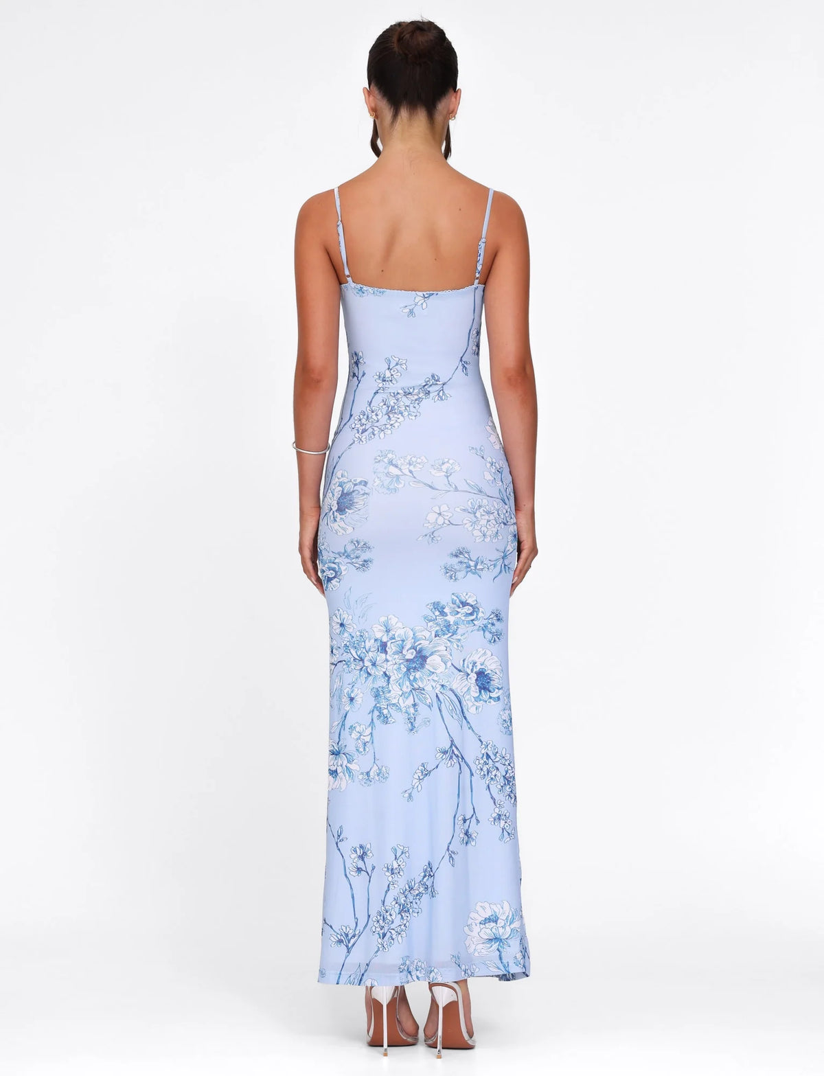 Arlette Radiant Floral Maxi Dress - Blue Ceramic Floral