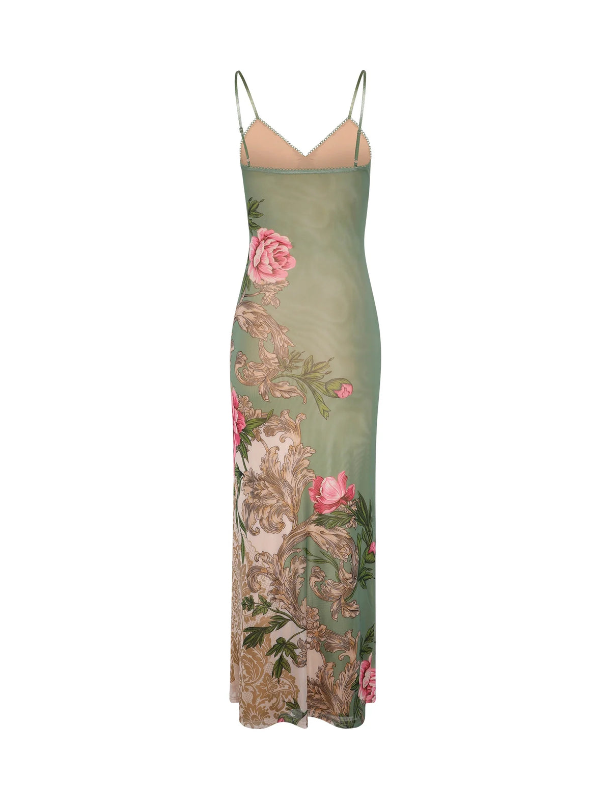 Arlette Radiant Floral Maxi Dress - Green