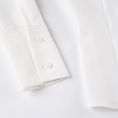 Arlynn Ruched Back Button-Up Shirt