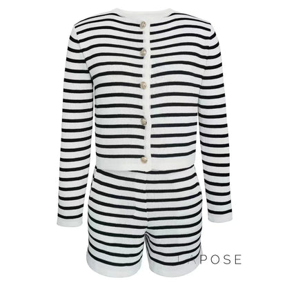 Astoria Striped Knit Short Set
