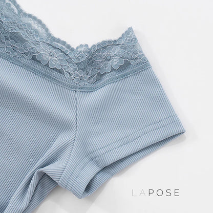 Augusta Lace Bardot Crop Top