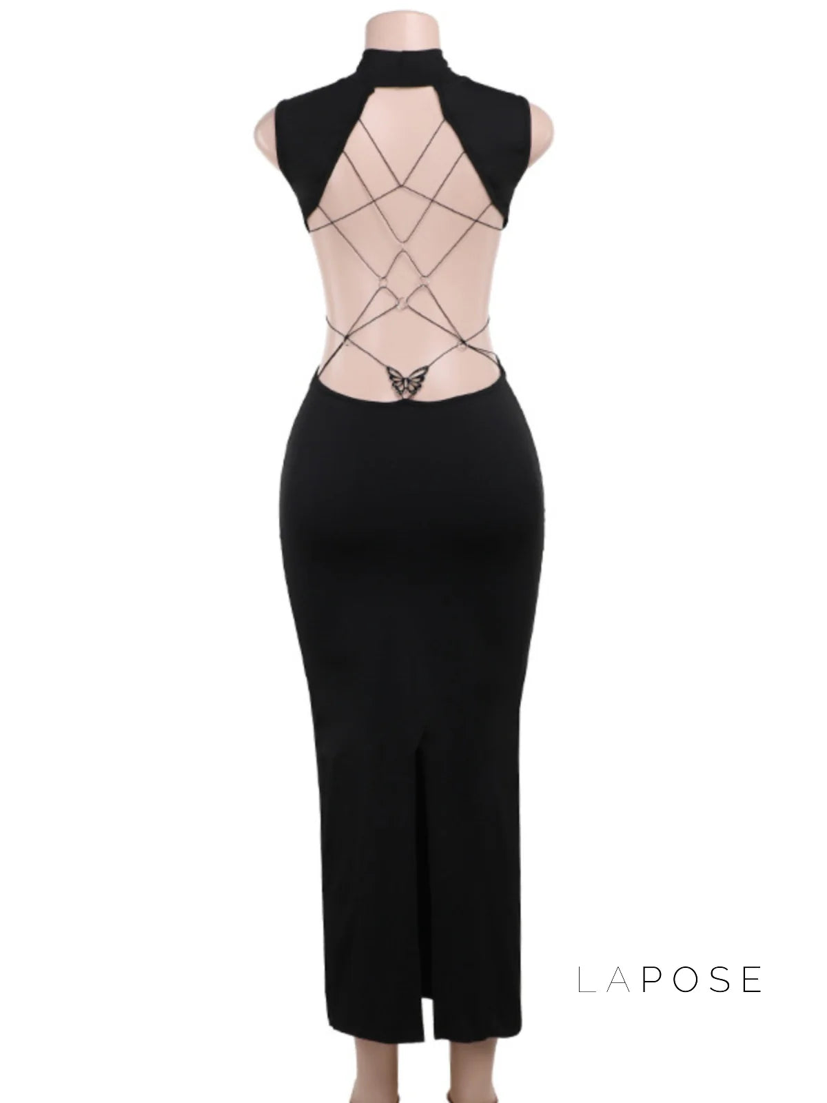 Aviva Backless Lace-Up Dress