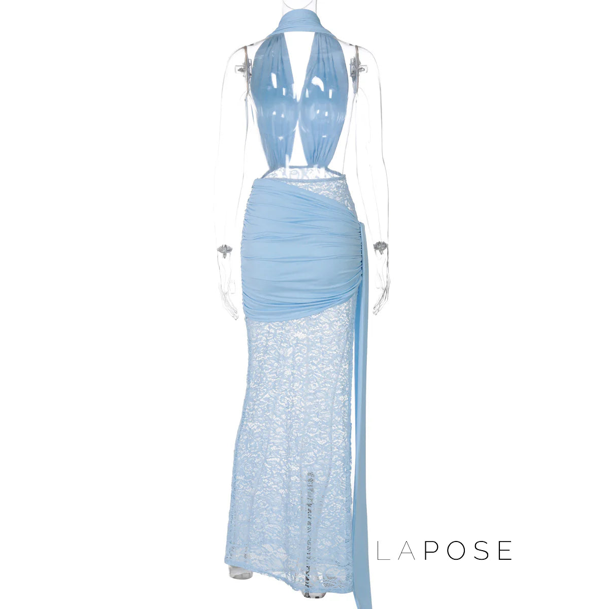 Ayana Lace Halter Maxi Dress