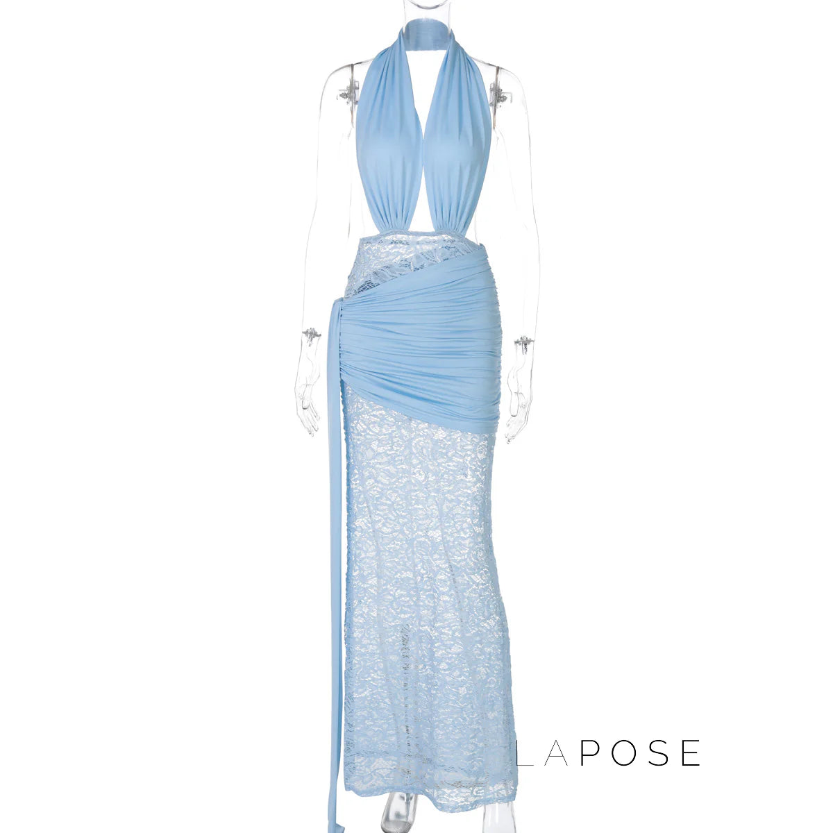 Ayana Lace Halter Maxi Dress