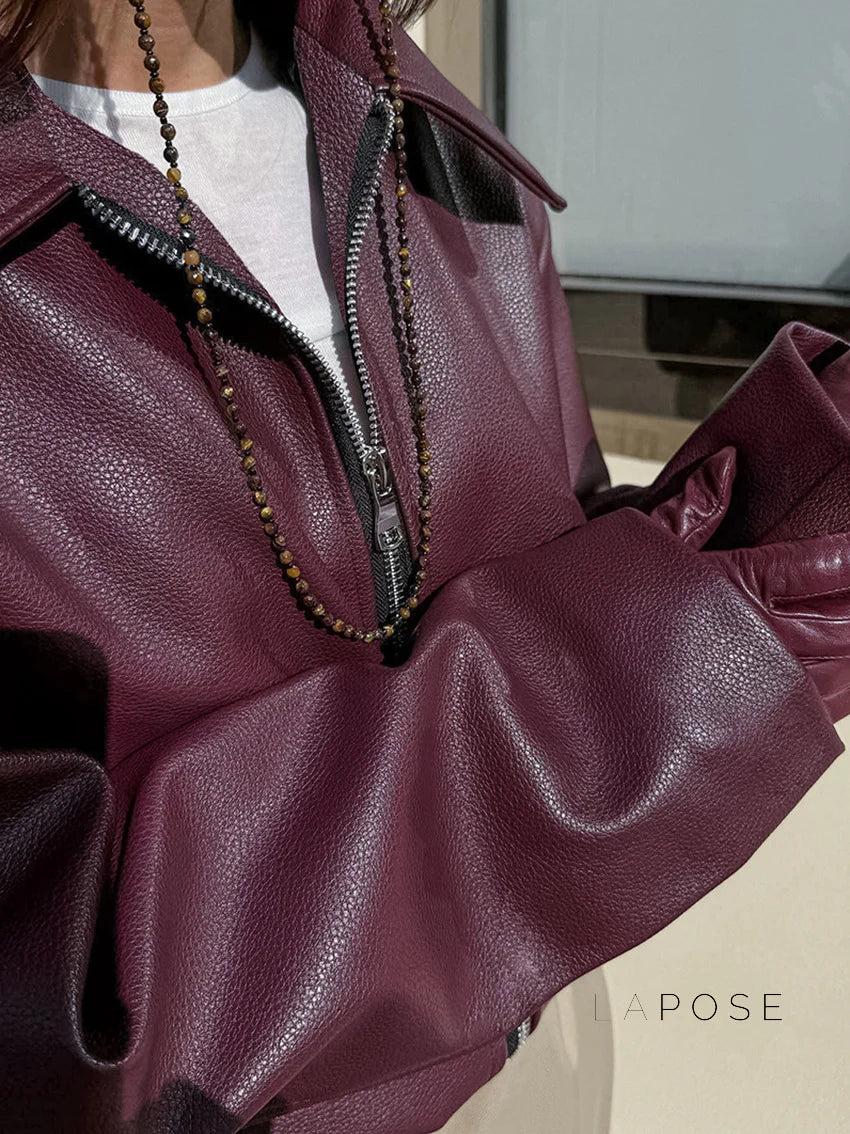 Ayven Oversized Faux Leather Jacket
