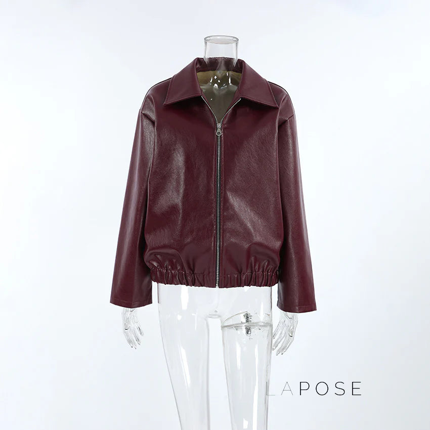 Ayven Oversized Faux Leather Jacket