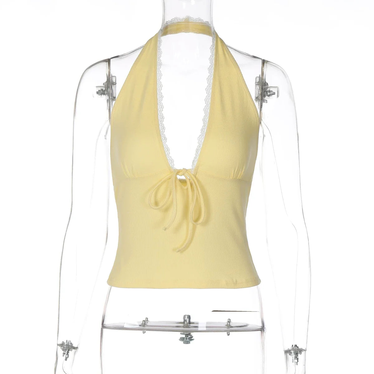Bailey Lace Trim Halter Top