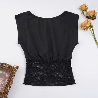 Bayley One Shoulder Lace Top