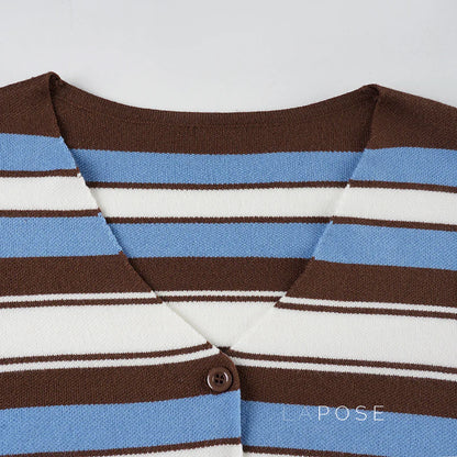 Blakelynn Striped Button Cardigan
