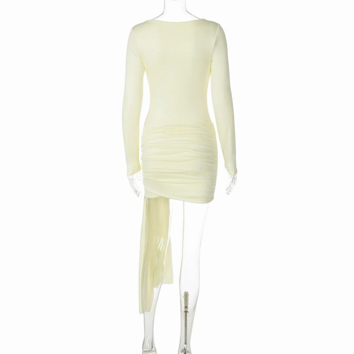Bodycon Mini Dress with Waist Ribbon