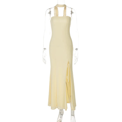 Bostyn Strapless Slit Maxi Dress