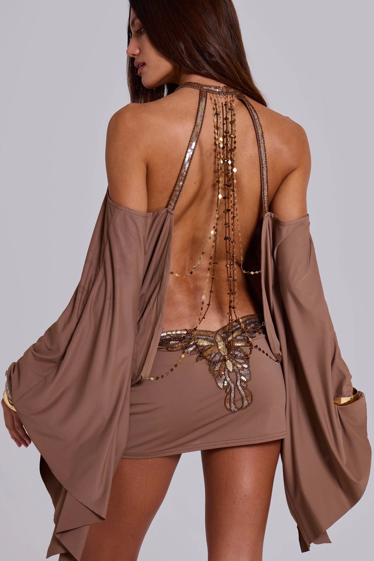 Bracha Embellished Butterfly Mini Dress